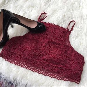 Burgundy Lace Bralettes. New without tags.